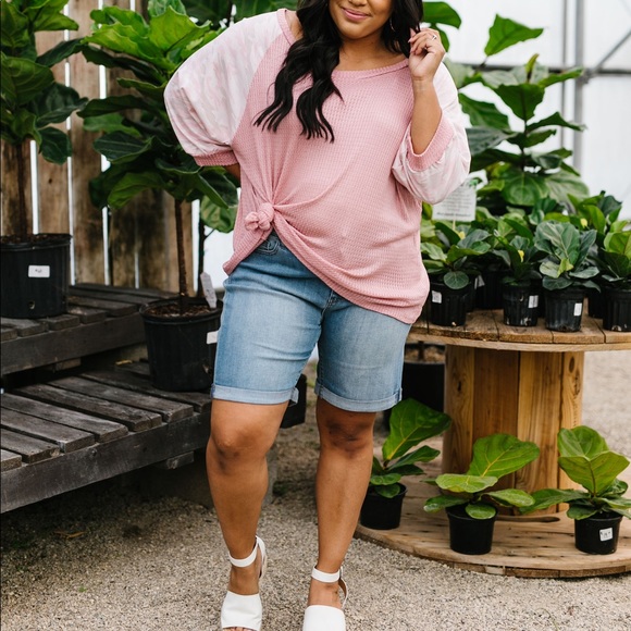 Waffle Knit & Camo Top - Picture 5 of 8